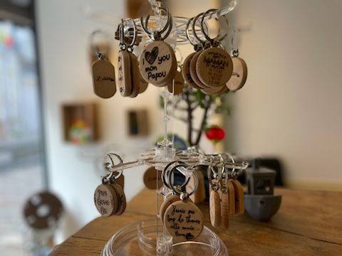 PORTE-CLES BOIS